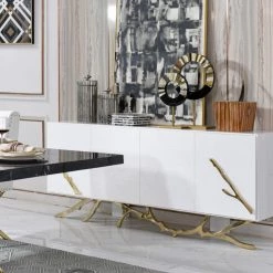 VIG Modrest Legend Modern White & Gold Buffet
