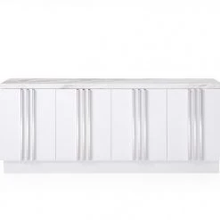 VIG Modrest Kingsley Modern Marble & Stainless Steel Buffet