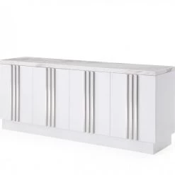 VIG Modrest Kingsley Modern Marble & Stainless Steel Buffet