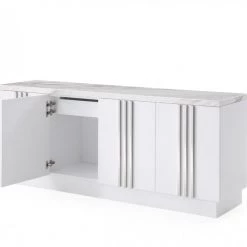 VIG Modrest Kingsley Modern Marble & Stainless Steel Buffet