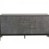VIG Modrest Gabrielle - Contemporary Walnut & Gold Buffet Living Room