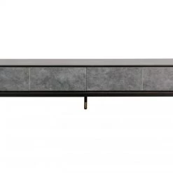 VIG Side & Console Table Modrest Gabrielle - Contemporary Acacia & Gold TV Stand