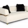 VIG Divani Casa Gannet - Glam Beige Fabric Loveseat Living Room