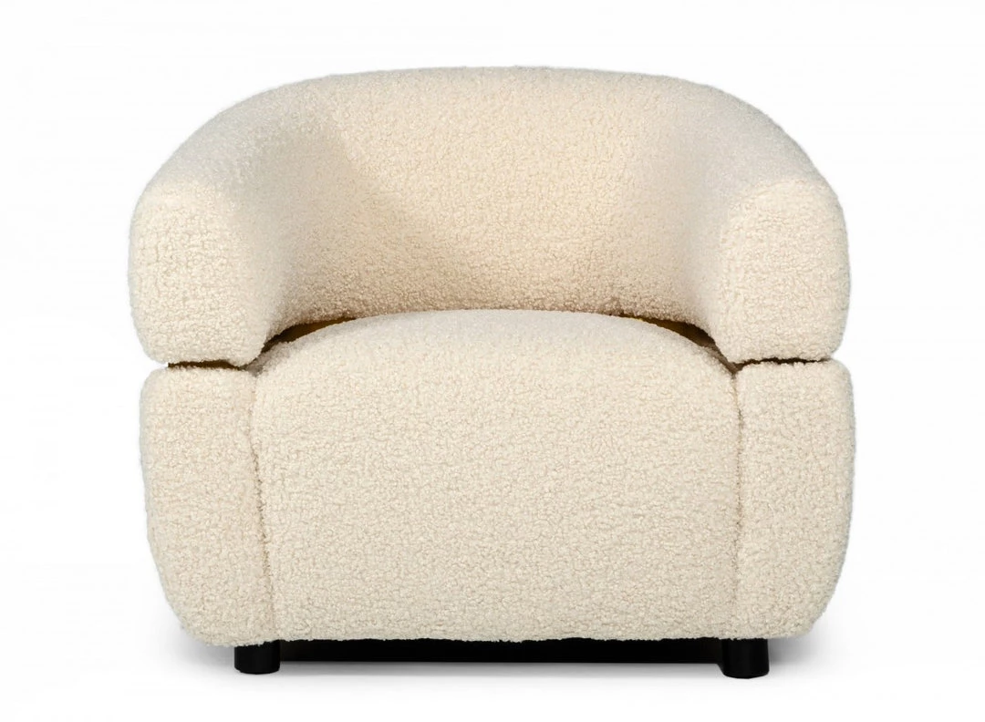 VIG Divani Casa Gannet - Glam Beige Fabric Chair Living Room