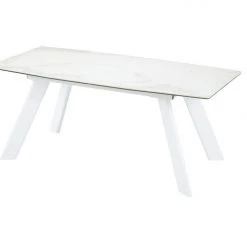 VIG Dining Room Modrest Decker Modern Extendable Ceramic & White Dining Table