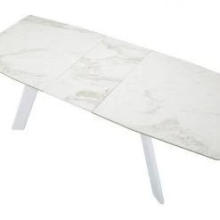 VIG Dining Room Modrest Decker Modern Extendable Ceramic & White Dining Table