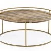 VIG Living Room Modrest Gilcrest - Glam Brown And Gold Marble Coffee Table By Hollywood Glam