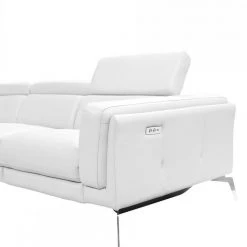 VIG Living Room Divani Casa Gilsum - White Modern Leather U Shaped Sectional Sofa With Recliner