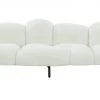 VIG Living Room Divani Casa Glaster - Contemporary White Sherpa 88" Bubble Sofa By Hollywood Glam