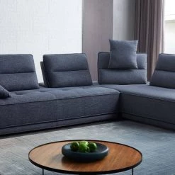 VIG Divani Casa Glendale - Modern Blue Fabric Modular Sectional Sofa