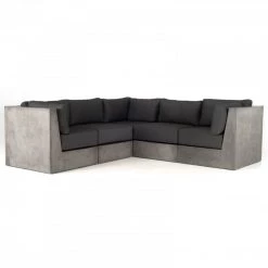 VIG Outdoor Modrest Indigo Grey Concrete Sectional