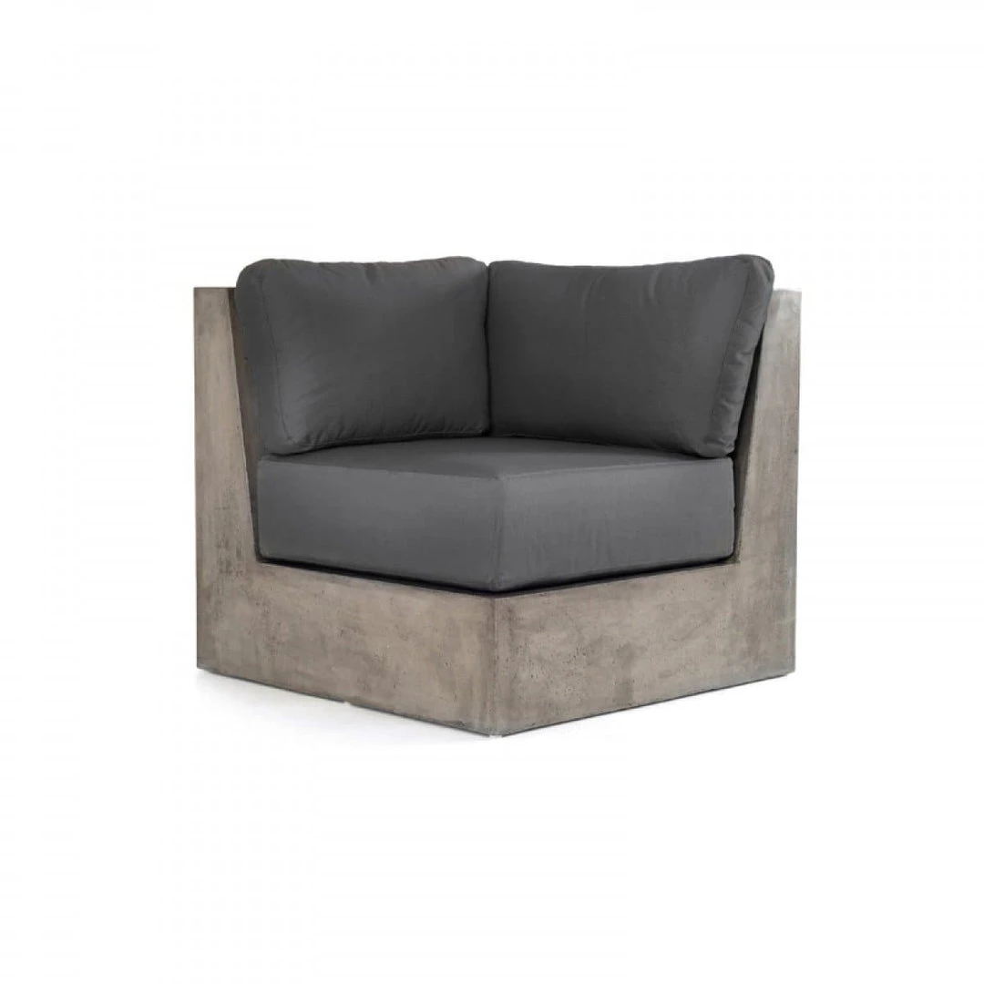 VIG Outdoor Modrest Indigo Grey Concrete Sectional