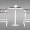 VIG Renava Gulf Outdoor White & Grey Bar Table Set