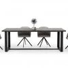 VIG Modrest Hardy Modern Black Acacia Dining Table Dining Room