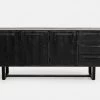 VIG Living Room Modrest Hardy Modern Black Acacia Buffet