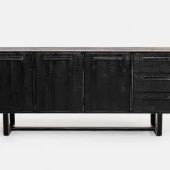 VIG Living Room Modrest Hardy Modern Black Acacia Buffet
