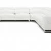 VIG Living Room Divani Casa Hawkey - Contemporary White Full Leather U Shaped Left Facing Sectional Sofa