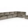 VIG Living Room Divani Casa Hawthorn Modern Grey Fabric Sectional Sofa And Ottoman