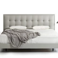VIG Modrest Hera Modern Grey Leatherette Bed Bedroom