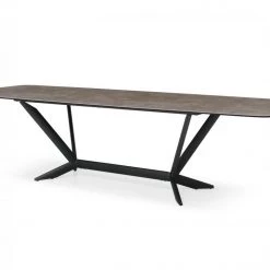 VIG Modrest Herzog - Modern Grey Ceramic Dining Table Dining Room