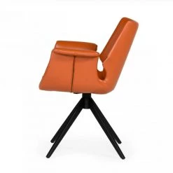 VIG Dining Room Modrest Hiawatha - Modern Cognac Eco-Leather Dining Chair