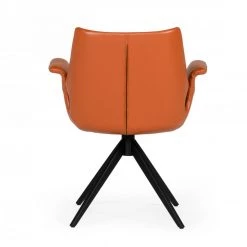 VIG Dining Room Modrest Hiawatha - Modern Cognac Eco-Leather Dining Chair