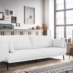VIG Divani Casa Higgins - Modern White Fabric Loveseat Living Room