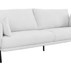VIG Divani Casa Higgins - Modern White Fabric Loveseat Living Room