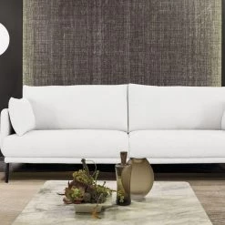 VIG Living Room Divani Casa Higgins - Modern White Fabric Sofa