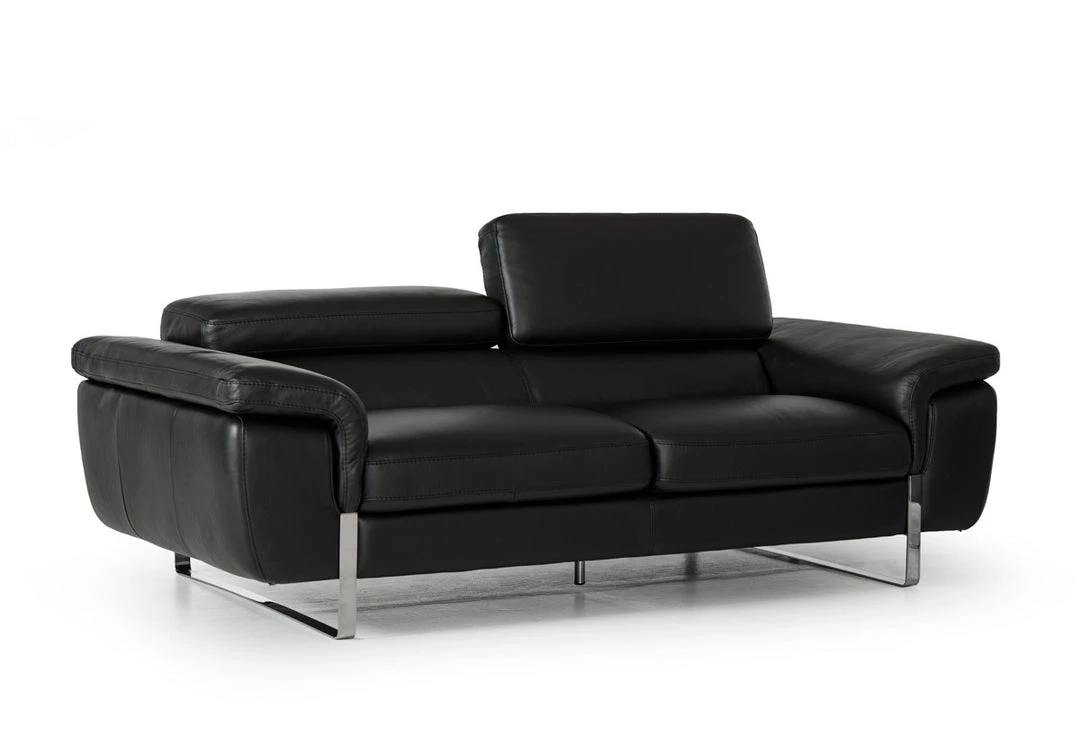 VIG David Ferrari Highline Italian Modern Leather Sofa Set Living Room