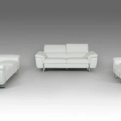 VIG David Ferrari Highline Italian Modern Leather Sofa Set Living Room