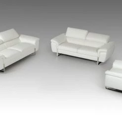 VIG David Ferrari Highline Italian Modern Leather Sofa Set Living Room