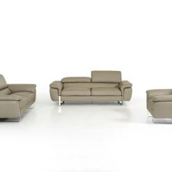VIG David Ferrari Highline Italian Modern Leather Sofa Set Living Room