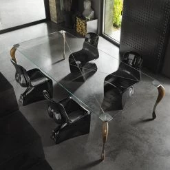 Hollywood Glam Furnitures Him Chair - Gloss Finish