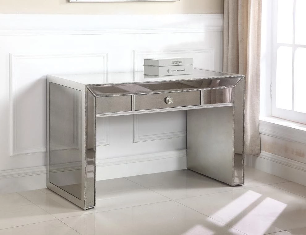 Best Master Furniture Omni Mirrored Console Vanity Bedroom