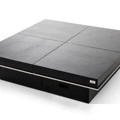 VIG Living Room A&X Horizon - Modern Crocodile Coffee Table W/ Pull Out Squares