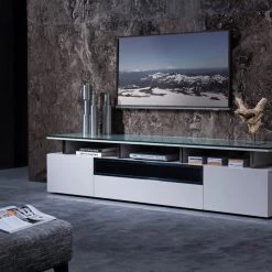 VIG Modrest Hurst Contemporary Grey Gloss TV Stand
