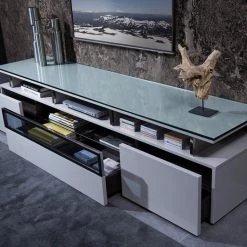 VIG Modrest Hurst Contemporary Grey Gloss TV Stand