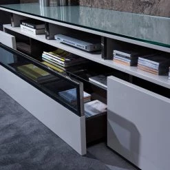 VIG Modrest Hurst Contemporary Grey Gloss TV Stand