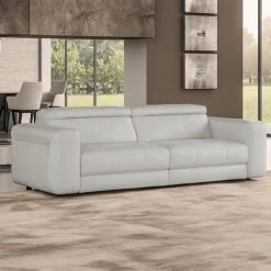 VIG Living Room Coronelli Collezioni Icon - Modern Italian Grey Leather Sofa Bed