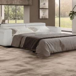 VIG Living Room Coronelli Collezioni Icon - Modern Italian Grey Leather Sofa Bed