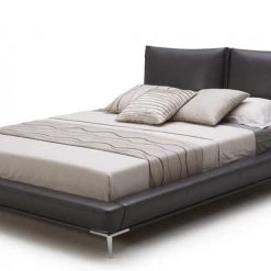 VIG Modrest Loft - Modern Grey Eco-Leather Platform Bed By Hollywood Glam Beds & Headboards