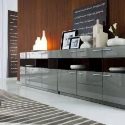 VIG Living Room Modrest Daytona Modern Grey High Gloss Buffet
