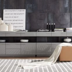 VIG Living Room Modrest Daytona Modern Grey High Gloss Buffet