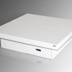 VIG Living Room A&X Horizon - Modern Crocodile Coffee Table W/ Pull Out Squares