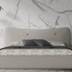 VIG Modrest Alessia - Italian Modern Light Grey Upholstered Bed