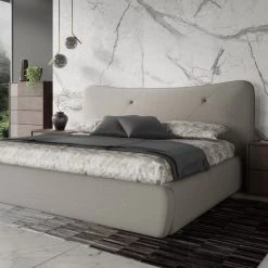 VIG Modrest Alessia - Italian Modern Light Grey Upholstered Bed