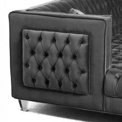 VIG Divani Casa Ivar - Modern Grey Velvet U Shaped Sectional Sofa By Hollywood Glam