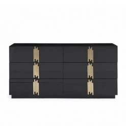 VIG Modrest Token Modern Black & Gold Bedroom Set