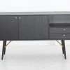 VIG Living Room Modrest Billy Modern Black Oak & Gold Buffet